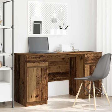 vidaXL Bureau Oud hout Bewerkt hout 140 x 49 x 76 cm, Verzenden, Nieuw