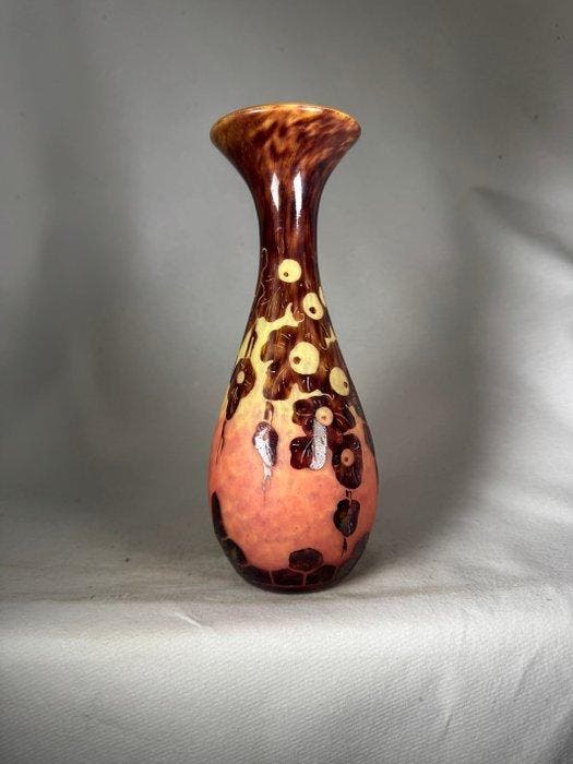 Le Verre Français - Vase - Verre - Chêne, Antiquités & Art, Antiquités | Verre & Cristal