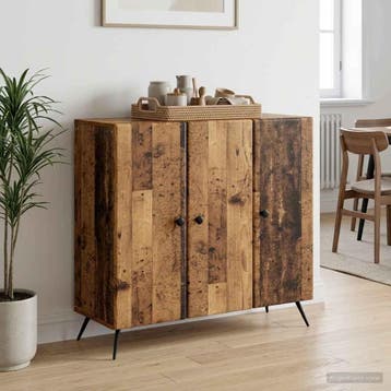 vidaXL Dressoir Oud hout 89 x 34,5 x 80 cm Bewerkt hout, Verzenden