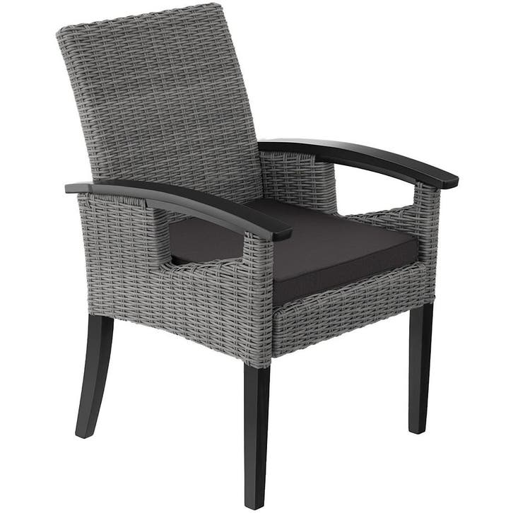 tectake Wicker stoel Rosarno - grijs, Tuin en Terras, Tuinsets en Loungesets, Verzenden