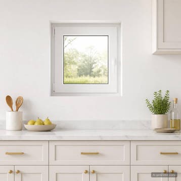 vidaXL Kleur binnenkant kelderraam Wit RISOR 55 x 55 cm, Verzenden