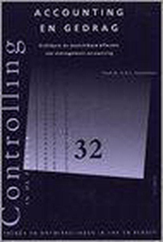 Accounting en gedrag / Controlling in de praktijk / 32, Boeken, Economie, Management en Marketing, Zo goed als nieuw, Verzenden