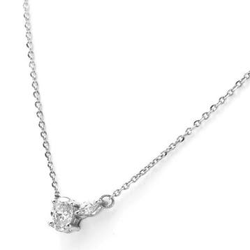 Collier - 14 carats Or blanc - 0.27ct. tw. Diamant