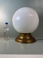Lampe - Lampe vintage Art Déco XXL boule en verre opalin, Antiquités & Art