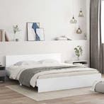 vidaXL Bedframe met hoofdeinde wit 160x200 cm, Verzenden