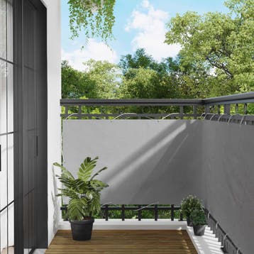 vidaXL Balkonscherm 90 x 200 cm PU gecoate oxford alu, Tuin en Terras, Verzenden, Nieuw