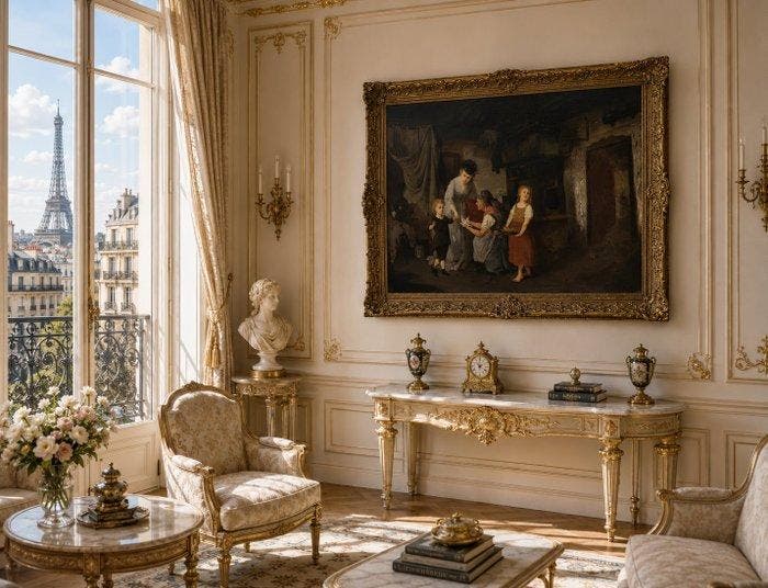 Franse school (XIX) - Antes de clase, Antiek en Kunst, Kunst | Schilderijen | Klassiek