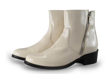 19v69 Italia Enkellaarzen in maat 40 Wit, Kleding | Dames, Verzenden, Wit, Lage of Enkellaarzen, Gedragen