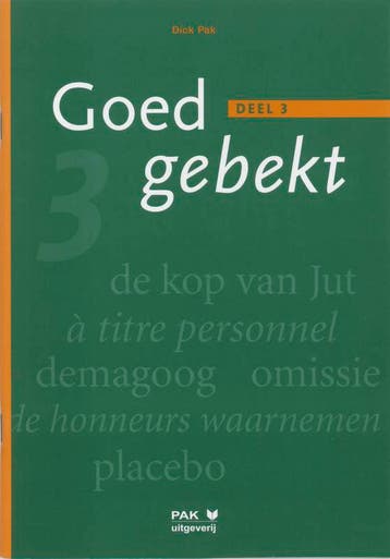 Goed gebekt Leerlingenboek 3 9789080516236 D. Pak, Livres, Verzenden, D. Pak
