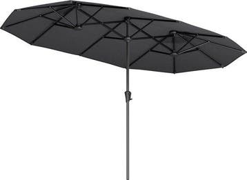 2dekans | LifeGoods Dubbele Parasol - Tuin - 220x400cm - tot, Tuin en Terras, Ophalen of Verzenden, Nieuw