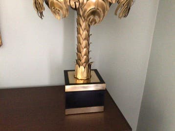 Tafellamp - Verguld messing - Palm tree lamp sold by Maison
