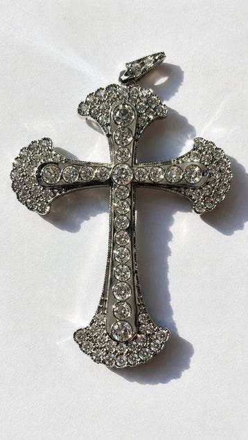 Pendentif en forme de croix Platine - 2.00ct. tw. Diamant