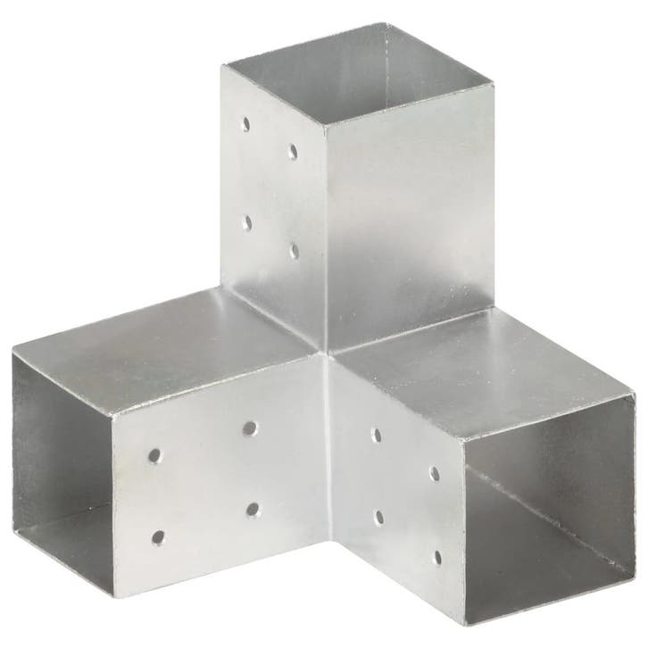 vidaXL Paalverbinding Y-vorm 81x81 mm gegalvaniseerd metaal, Tuin en Terras, Palen, Balken en Planken, Nieuw, Verzenden