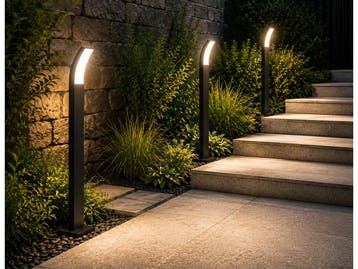 Veiling - 4 x LED Sokkellamp voor Buiten – 12W – 4200K ?