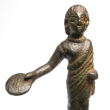 Etruscan Brons Vrouwelijke votieve figuur