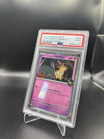 Pokémon - 1 Graded card - Mimikyu STAFF !087 - PSA 9 -
