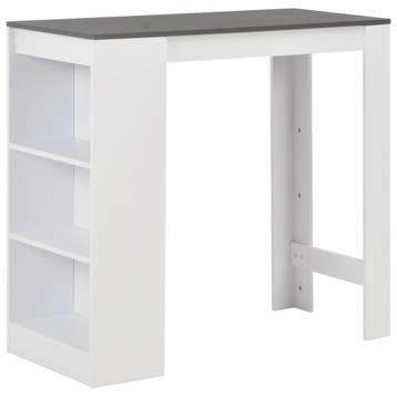 vidaXL Bartafel met schap 110x50x103 cm wit, Huis en Inrichting, Tafels | Eettafels, Verzenden, Nieuw