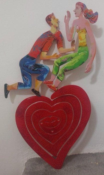 David Gerstein (1944) - Moving heart, Antiquités & Art, Art | Objets design