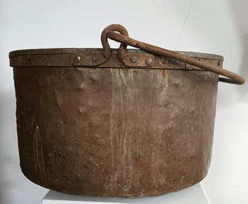 Pot - Koper - Zeer grote kookpot