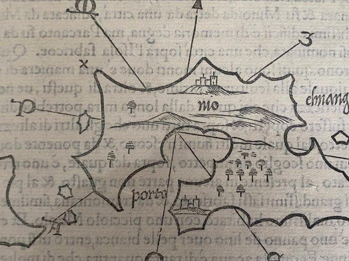 Griekenland - 16e-eeuwse kaart van Ios; Benedetto Bordone /, Boeken, Atlassen en Landkaarten