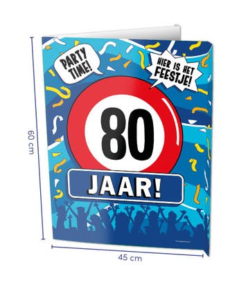 Raambord 80 jaar 60cm, Verzenden