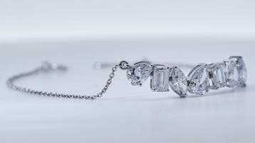 Zonder minimumprijs - Armband - 14 karaat Witgoud - 2.30ct.