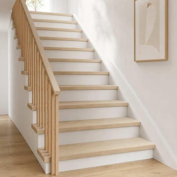 vidaXL Trap Tread 8 st 70 x 30 x 2 cm Wit Massief Eikenhout, Doe-het-zelf en Bouw, Verzenden, Nieuw