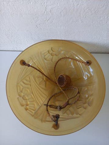 Degué - David Guéron - Plafonnier - Verre - Superbe vasque, Antiquités & Art
