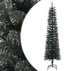 vidaXL Kunstkerstboom met standaard smal 210 cm PVC groen, Verzenden, Nieuw
