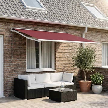 vidaXL Vervangingsdoek voor zonnescherm Bordeauxrood 450 ×, Tuin en Terras, Zonneschermen, Verzenden, Nieuw