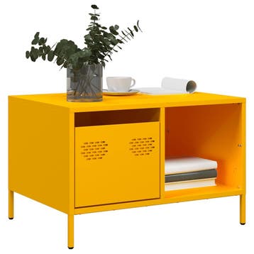 vidaXL Salontafel 68,5x50x43,5 cm koudgewalst staal, Verzenden, Nieuw