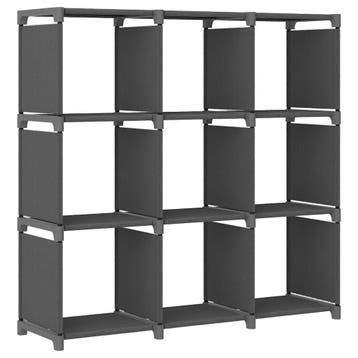vidaXL Kast met 9 vakken 103x30x107,5 cm stof grijs, Verzenden