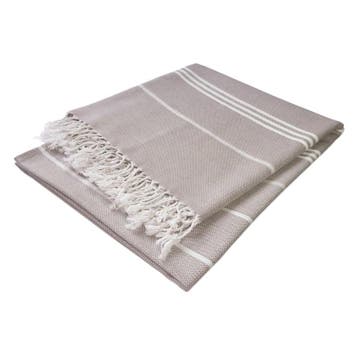 Hammam Badlaken Beige 90x165cm 100% Katoen - Treb WS, Verzenden, Handdoek