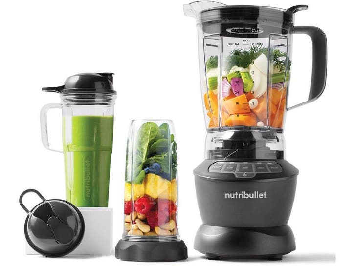 NutriBullet NBF500DG - Blender 1200 W 1,9 l - Zilver, Elektronische apparatuur, Blenders, Zo goed als nieuw, Verzenden