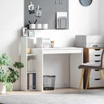 vidaXL Bureau met plank met opslag Wit 100 x 40 x 90 cm, Verzenden