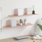vidaXL Zwevende plank Wandgemonteerd 2 pcs Roze 80 x 18 x, Verzenden, Nieuw