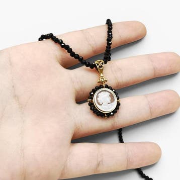 Spinel - Argento 925 - Ketting met hanger - Handgegraveerde