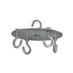 Hakenplaat | INOTECH Verticale Spitsystemen | RVS | 4 Haken, Verzenden