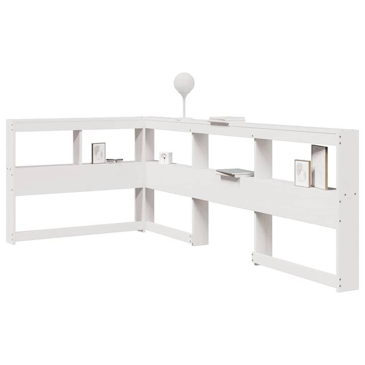 vidaXL Boekenkast Hoofdeinde L-vormig 100 cm massief, Huis en Inrichting, Slaapkamer | Bedden, Nieuw, Verzenden