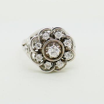 Ring - 18 karaat Witgoud - 0.75ct. tw. Diamant (Natuurlijk), Nieuw