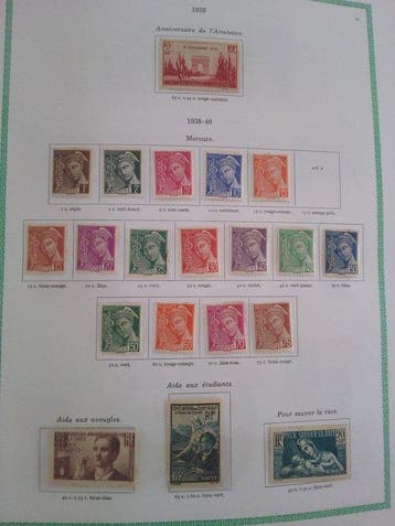 Frankrijk 1938/1951 - Postzegelalbum met Franse, Gestempeld