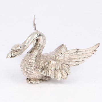 Vogel (Massief zilver) - Beeldje - .800 zilver, Antiek en Kunst, Antiek | Zilver en Goud