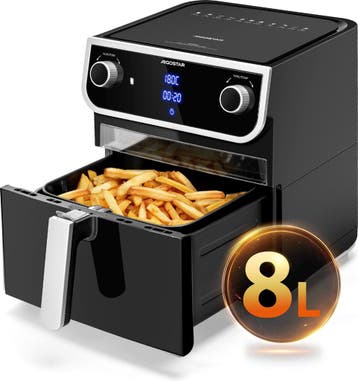 Airfryer XXL - heteluchtfriteuse - 8L - Zwart - Aigostar, Elektronische apparatuur, Verzenden, Nieuw
