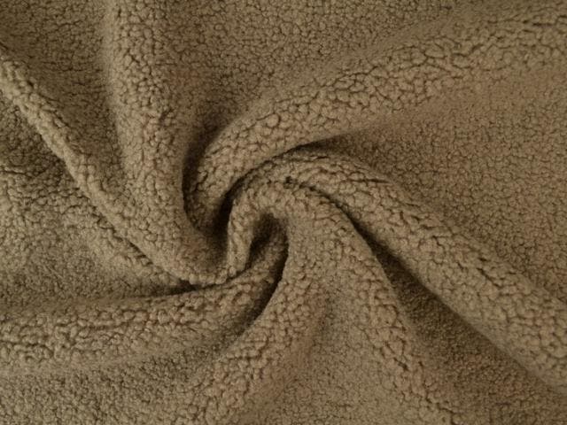 10 meter teddy bont - taupe - Bouclé stoffen, Hobby & Loisirs créatifs, Tissus & Chiffons, Envoi