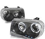 PHARES CHRYSLER 300C 05-10 ANGEL EYES LED NOIR, Verzenden