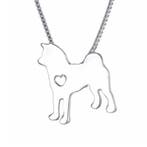 Fako Bijoux - Ketting - Hond - Keeshond - Zilverkleurig, Verzenden, Nieuw