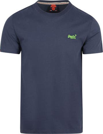 Superdry Essential T-Shirt Navy maat Maat 52/54 (L) Heren, Verzenden