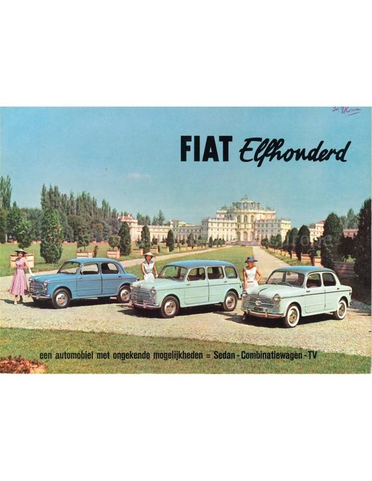 1956 FIAT 1100 BROCHURE NEDERLANDS, Boeken, Auto's | Folders en Tijdschriften