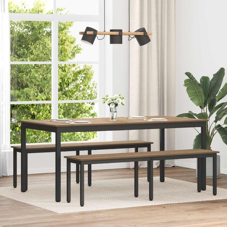 vidaXL Bank Ambachtelijk Eiken 160 x 35 x 45 cm Bewerkt hout, Huis en Inrichting, Overige Huis en Inrichting, Nieuw, Verzenden