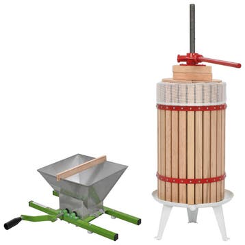 vidaXL 2-delige Fruit- en wijnpers met stamperset, Hobby en Vrije tijd, Verzenden, Nieuw